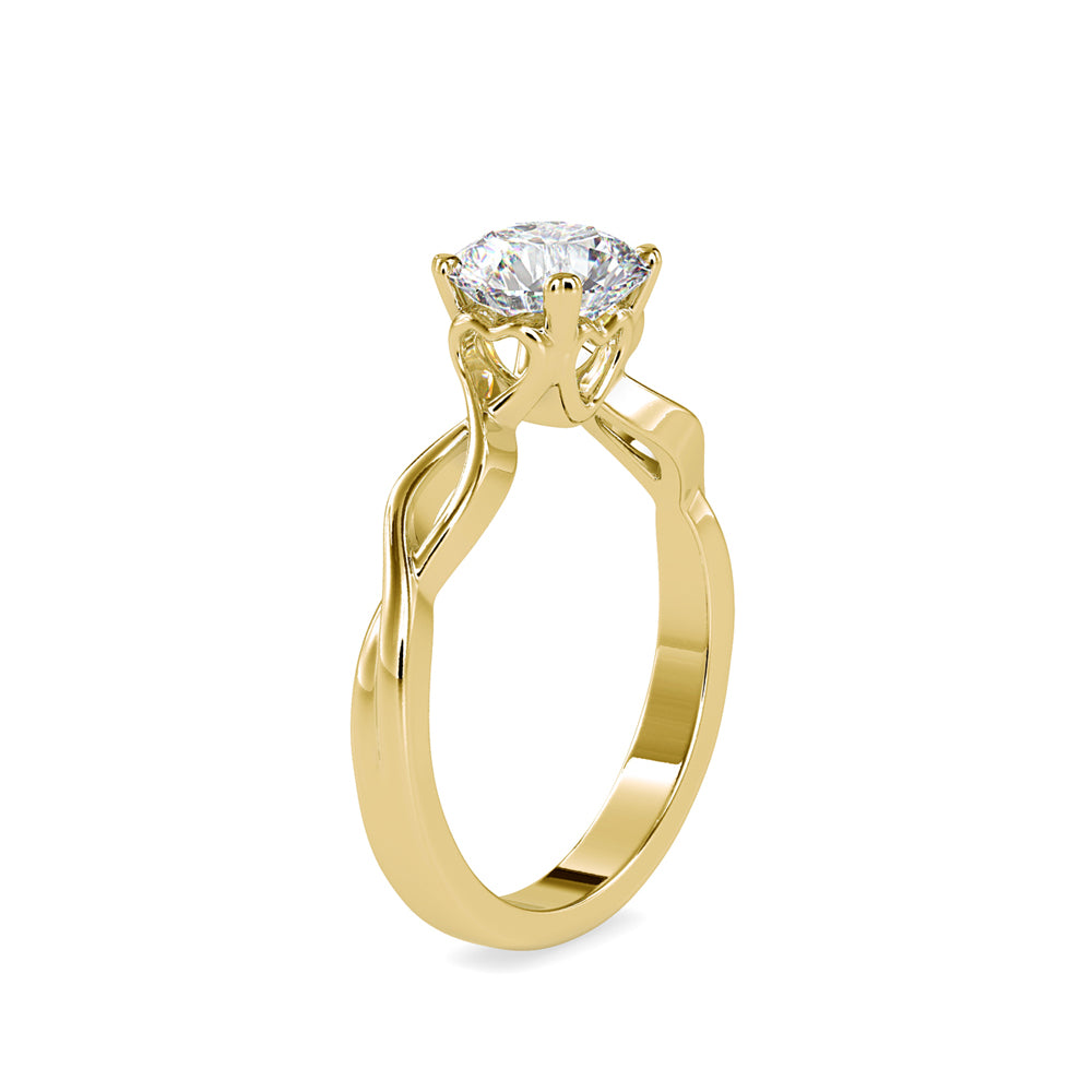 1 CT Elegant Solitaire Gold Lab-Grown Diamond Ring