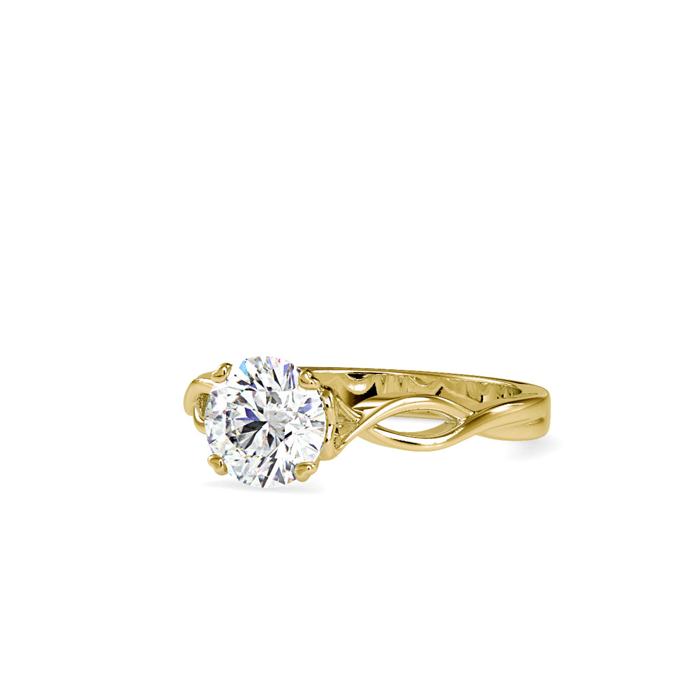 1 CT Elegant Solitaire Gold Lab-Grown Diamond Ring