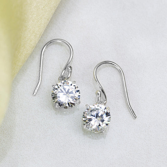 Deluxe Snowy 925 Silver Earrings