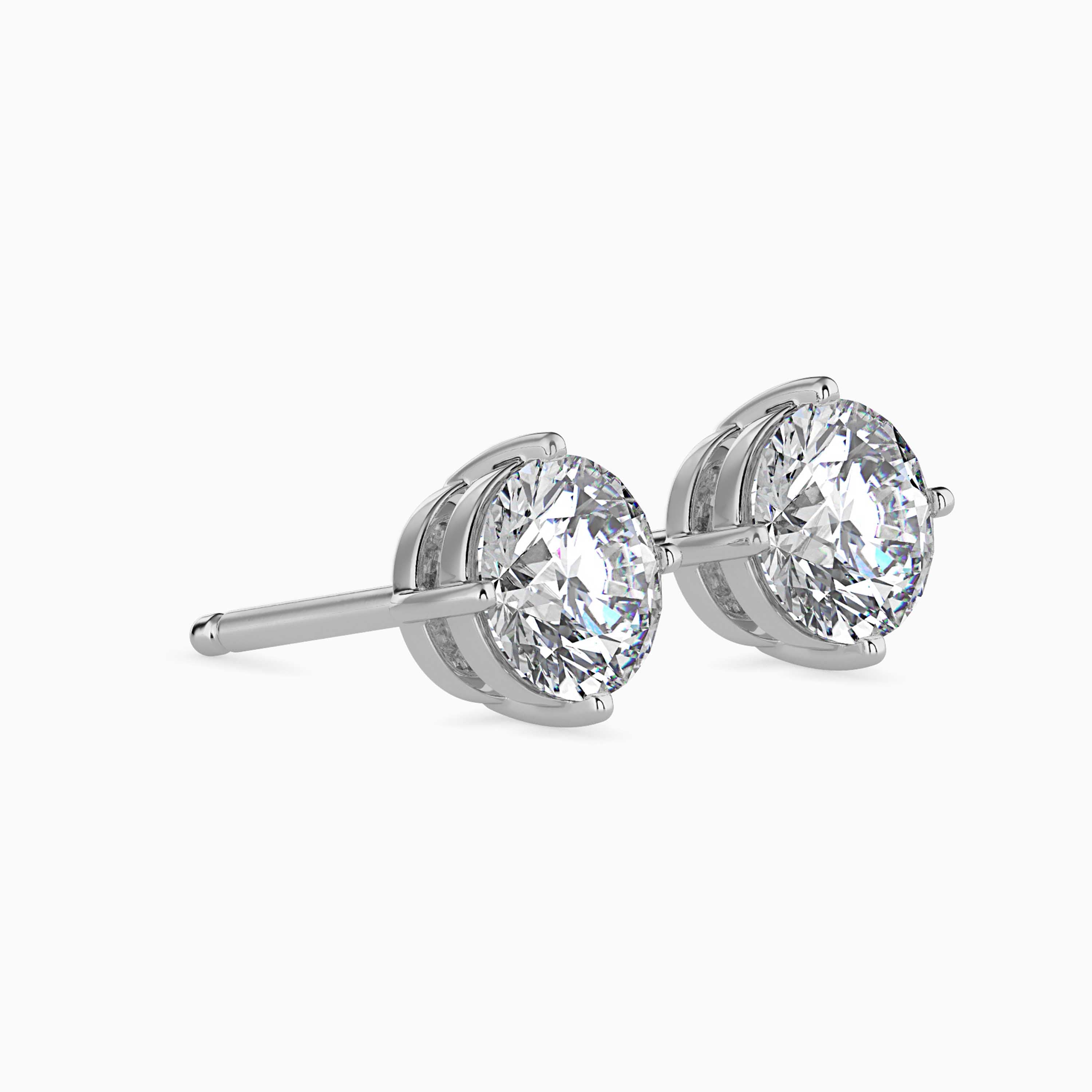 1 CT Classic Solitaire Gold Lab-Grown Diamond Earring