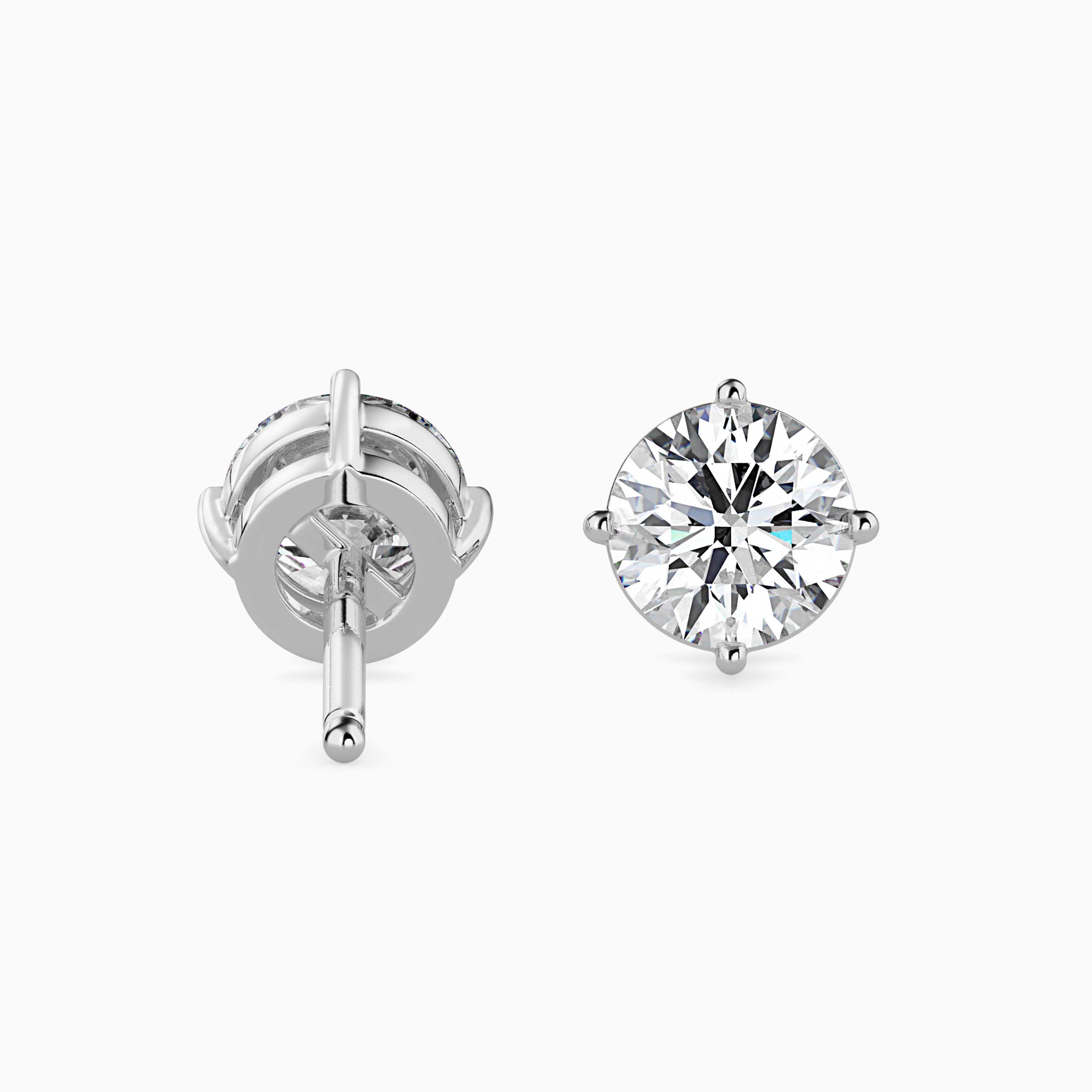 1 CT Classic Solitaire Gold Lab-Grown Diamond Earring