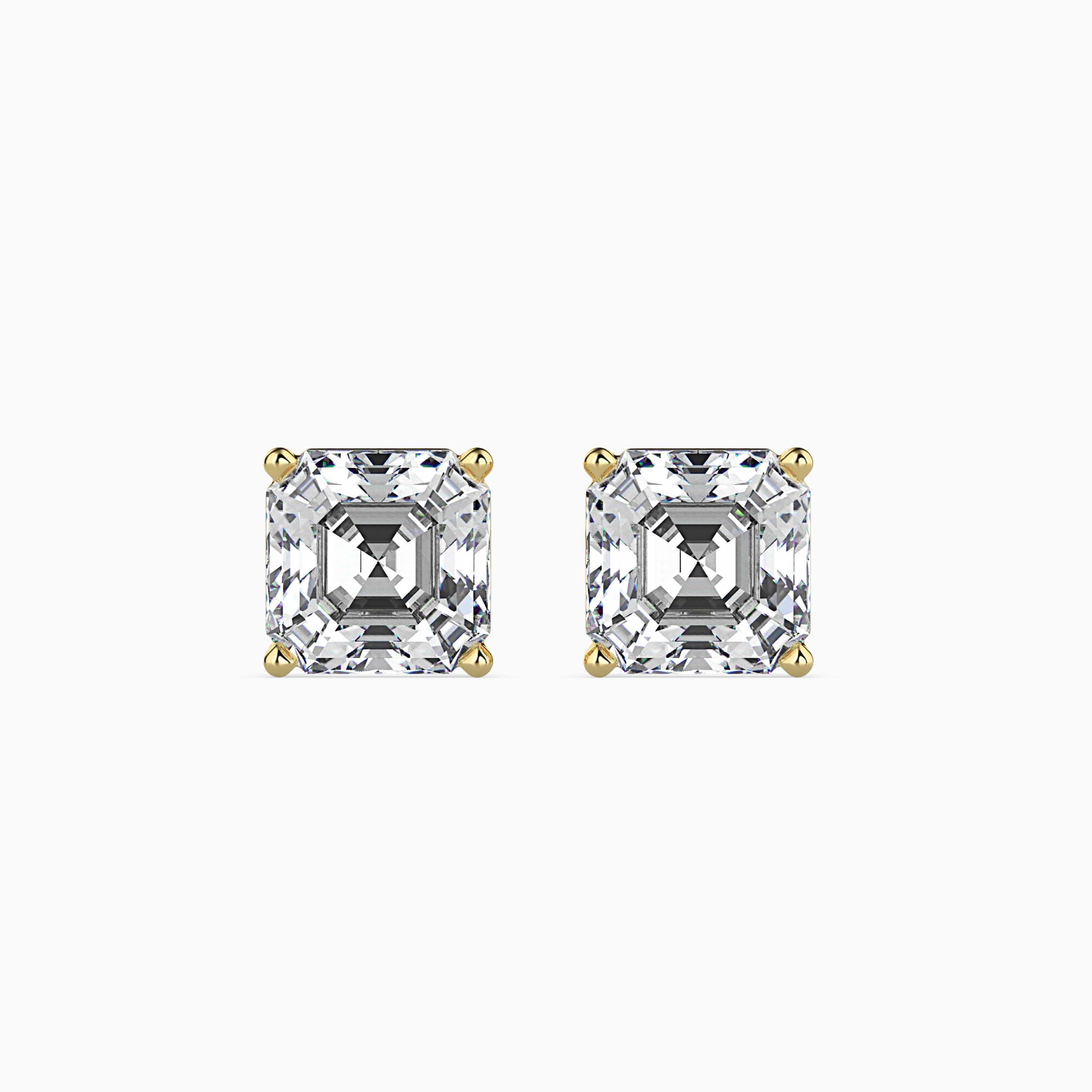 1 CT Modern Marvel Lab-Grown Diamond Square Solitaire Earrings