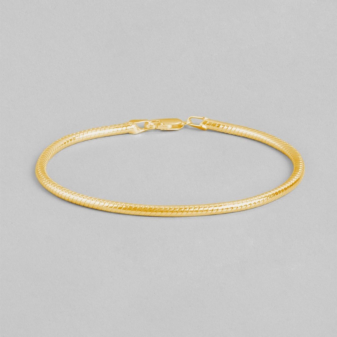 Serpentine Elegance Gold-Plated Snake Chain Men's Bracelet