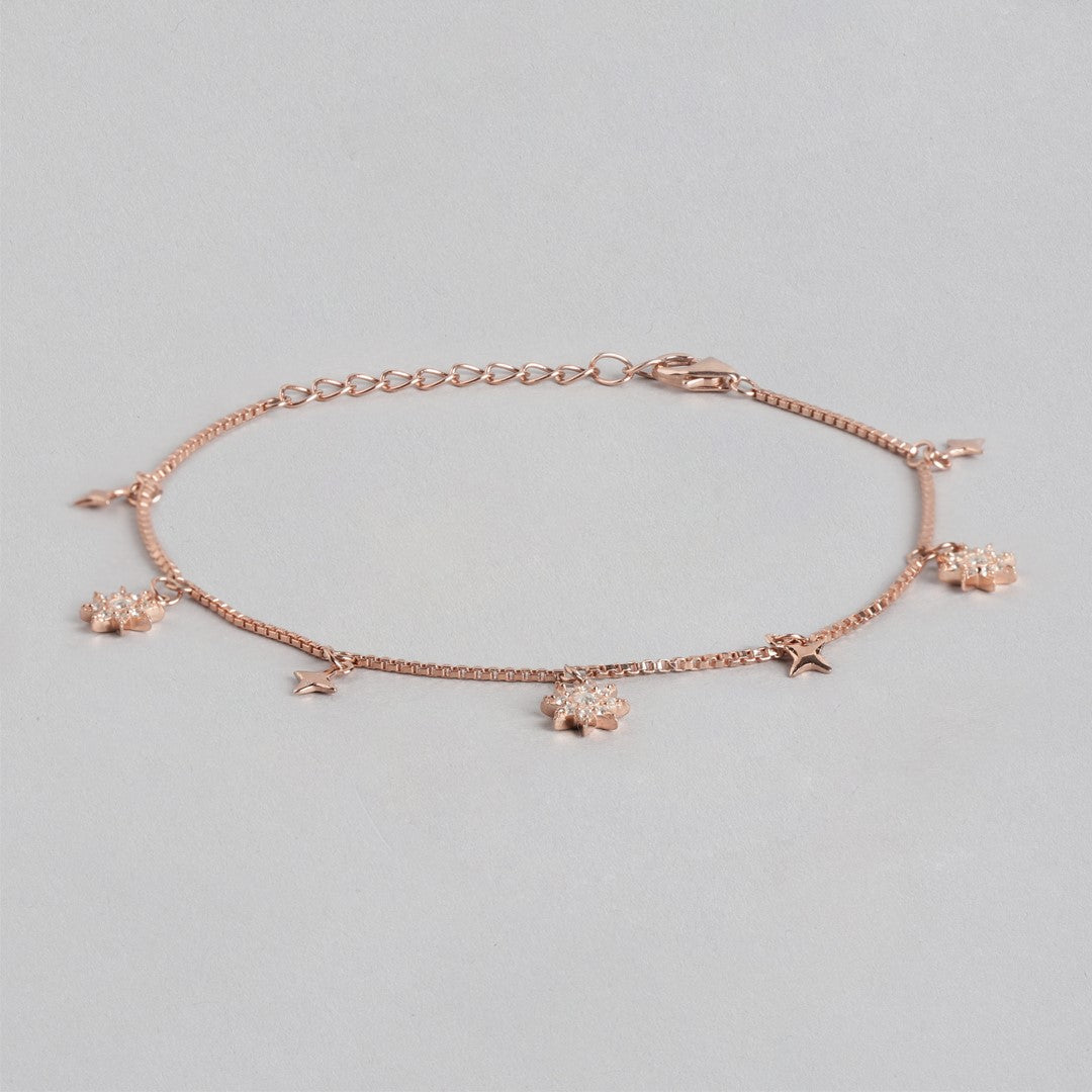 Starry Night 925 Sterling Silver Rose gold Plated Bracelet