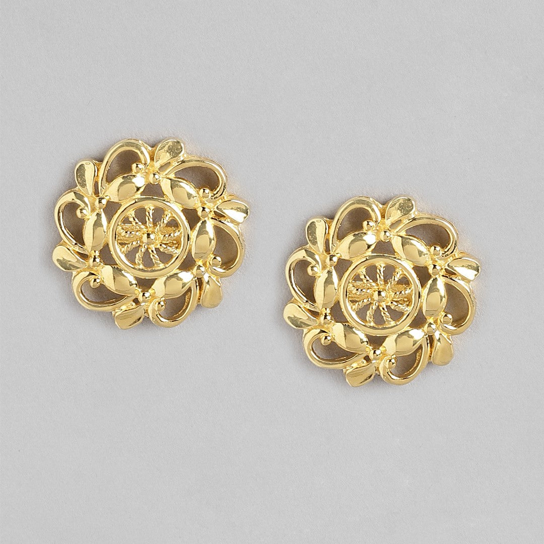 Golden Glow Gold Plated 925 Sterling Silver Earrings