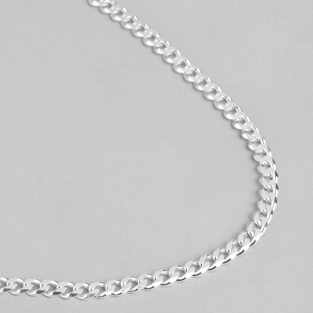 The Classic Silver-Plated Linkage 925 Sterling Silver Chain for Him