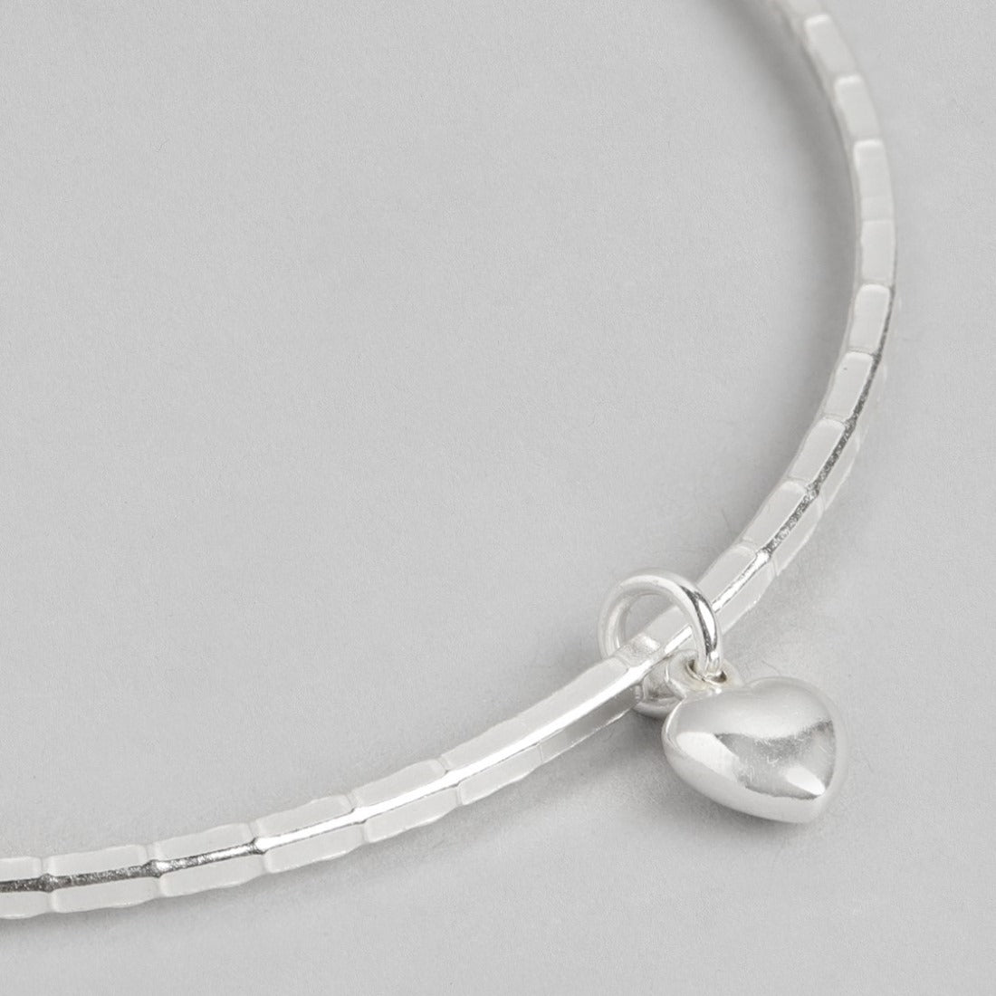 Sculpted Affection Rhodium-Plated 925 Sterling Silver Bangle