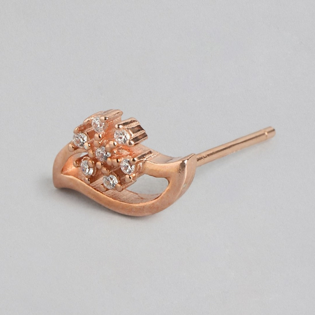 Rose Petal Radiance Rose Gold-Plated 925 Sterling Silver Earrings