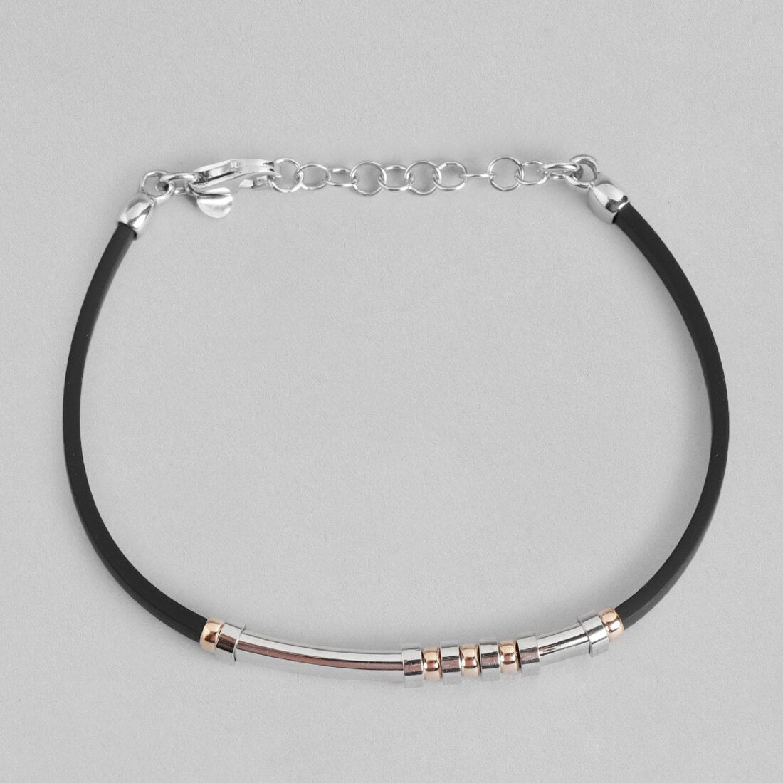 Shimmering Reflections Rhodium-Plated 925 Sterling Silver Bracelet for Him