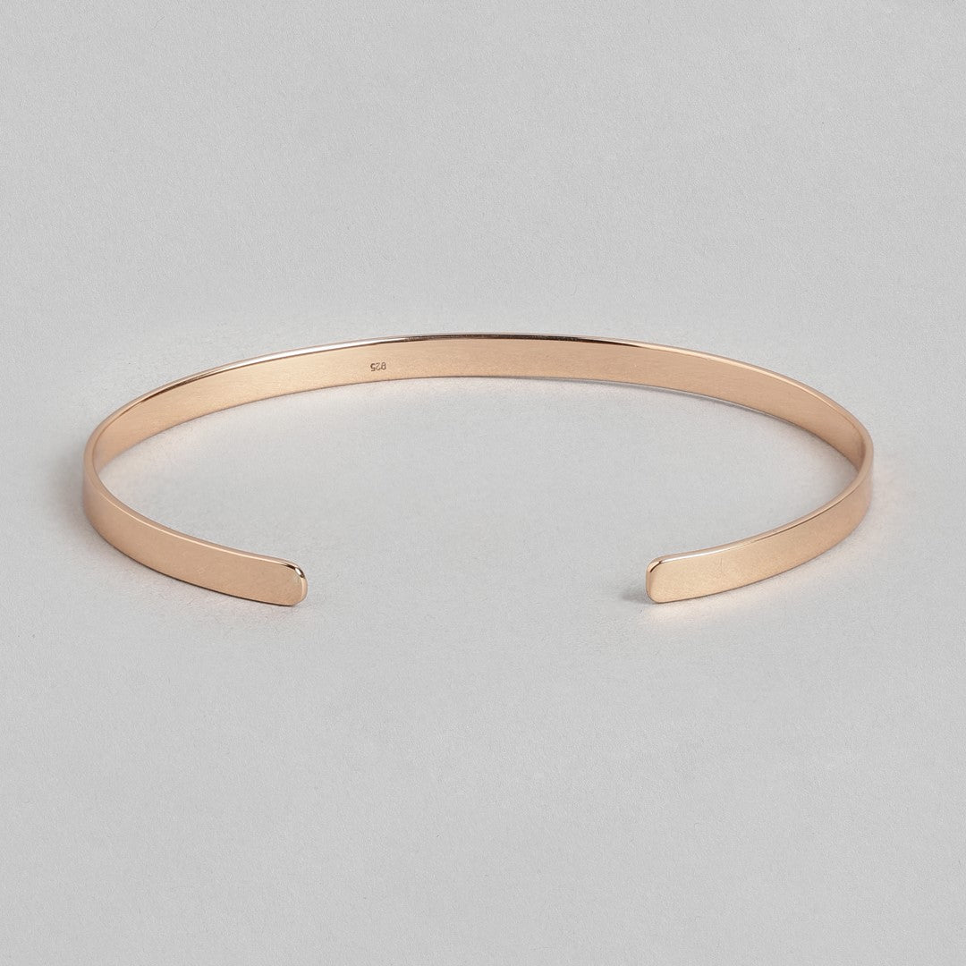 Minimal Rose Gold Bliss 925 Sterling Silver Slider Bracelet