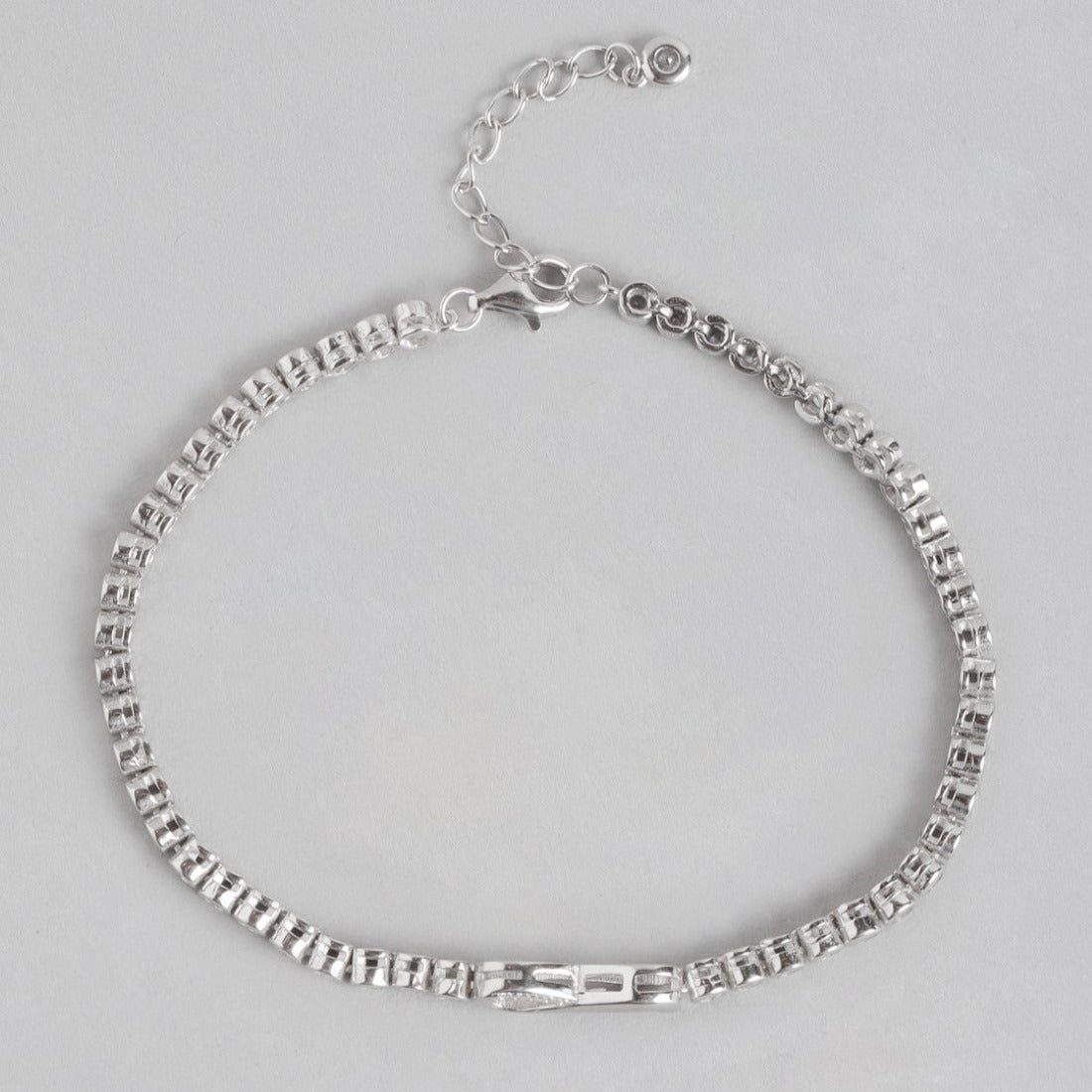 Infinite Radiance Cubic Zirconia Rhodium-Plated 925 Sterling Silver Bracelet