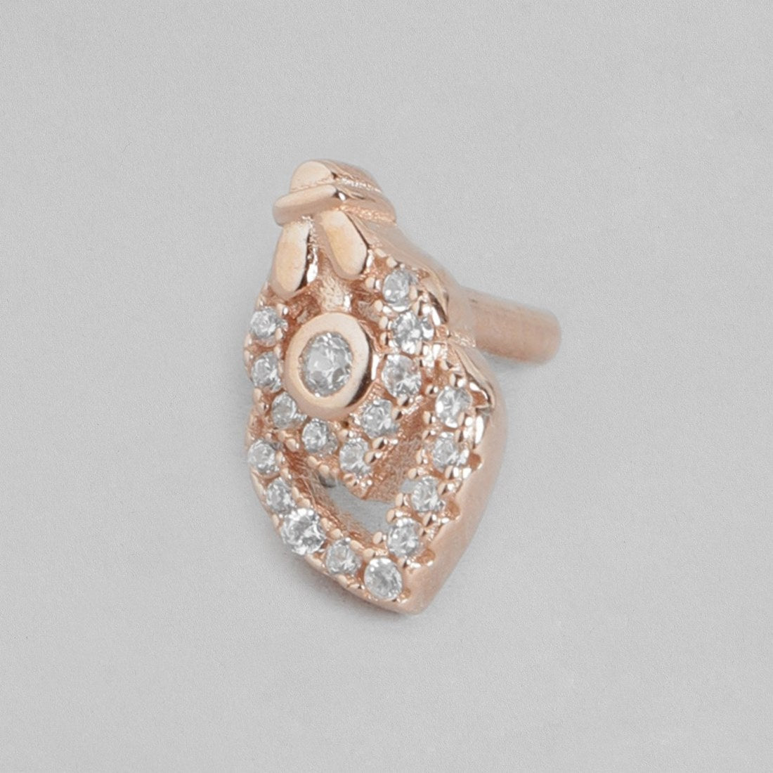 Elegant Simplicity Rose Gold-Plated CZ 925 Sterling Silver Earrings