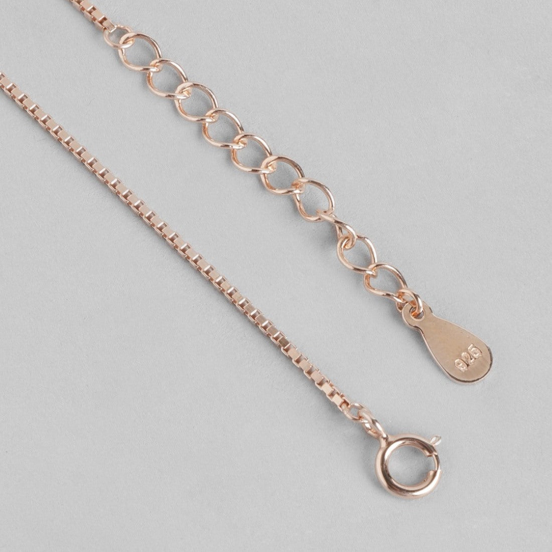 Rose Gold CZ Radiance 925 Sterling Silver Necklace