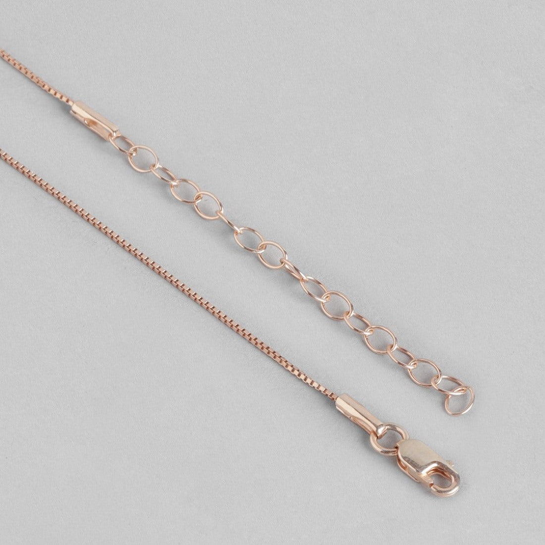 Leafy Radiance Elegance Rose Gold-Plated 925 Sterling Silver Pendant with Chain