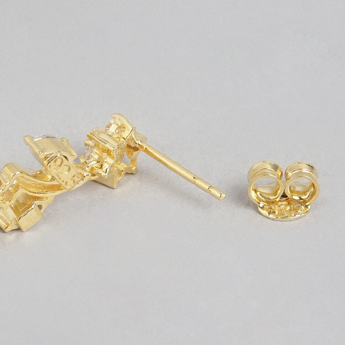 Glistening Cascade Gold Plated 925 Sterling Silver Drop Earrings