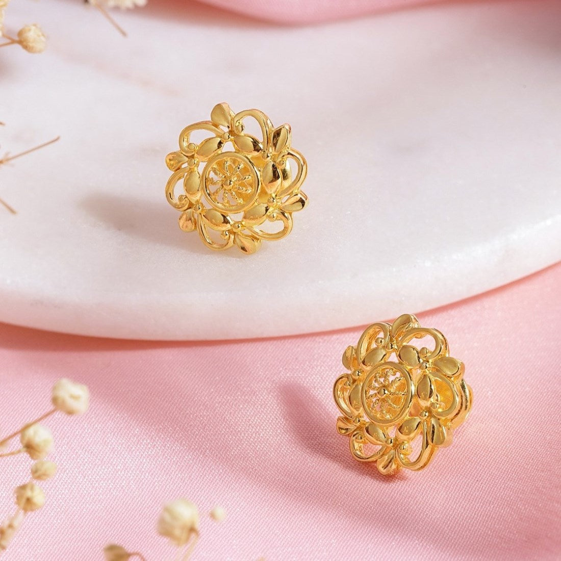 Golden Glow Gold Plated 925 Sterling Silver Earrings