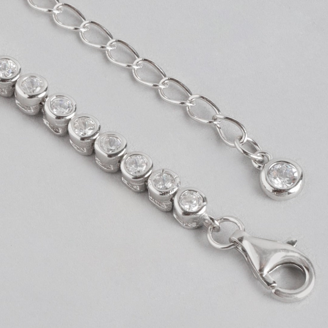 Infinite Radiance Cubic Zirconia Rhodium-Plated 925 Sterling Silver Bracelet