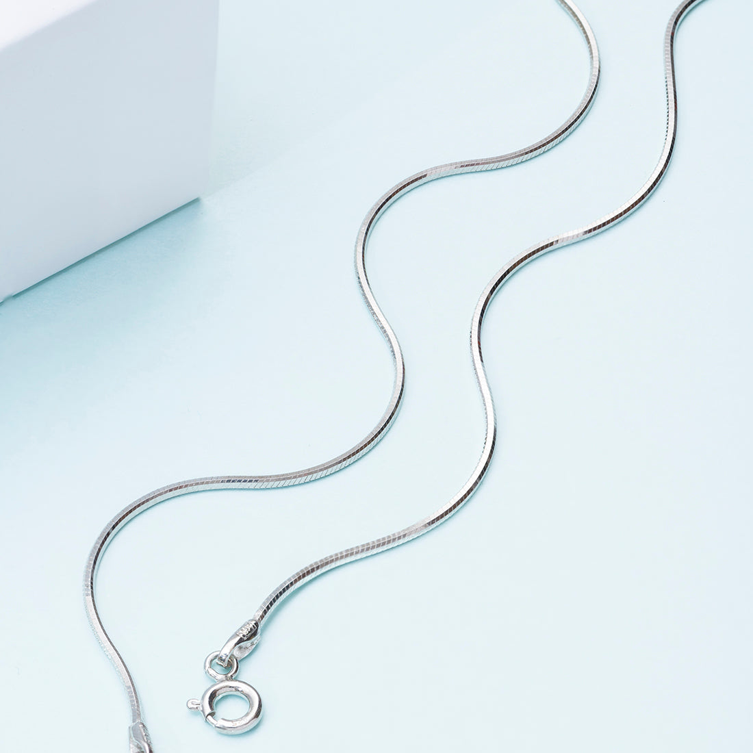 Minimal Silver Plated 925 Sterling Silver Chain Anklet