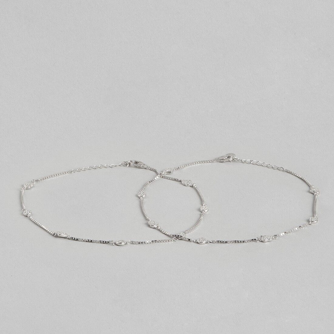 Minimal Heart Trinket 925 Silver Anklet