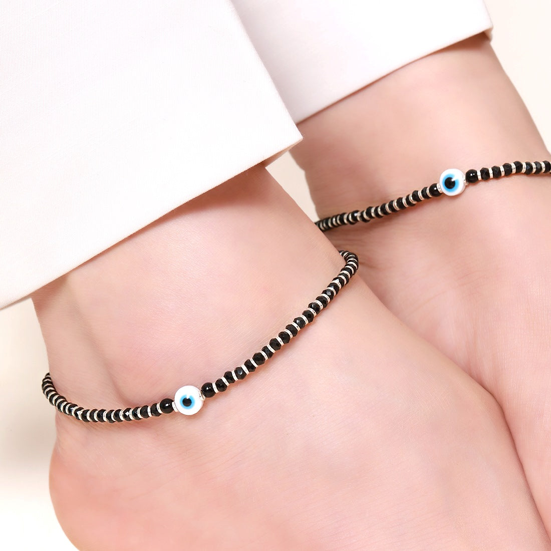 Nazariya Evil Eye 925 Sterling Silver Anklet