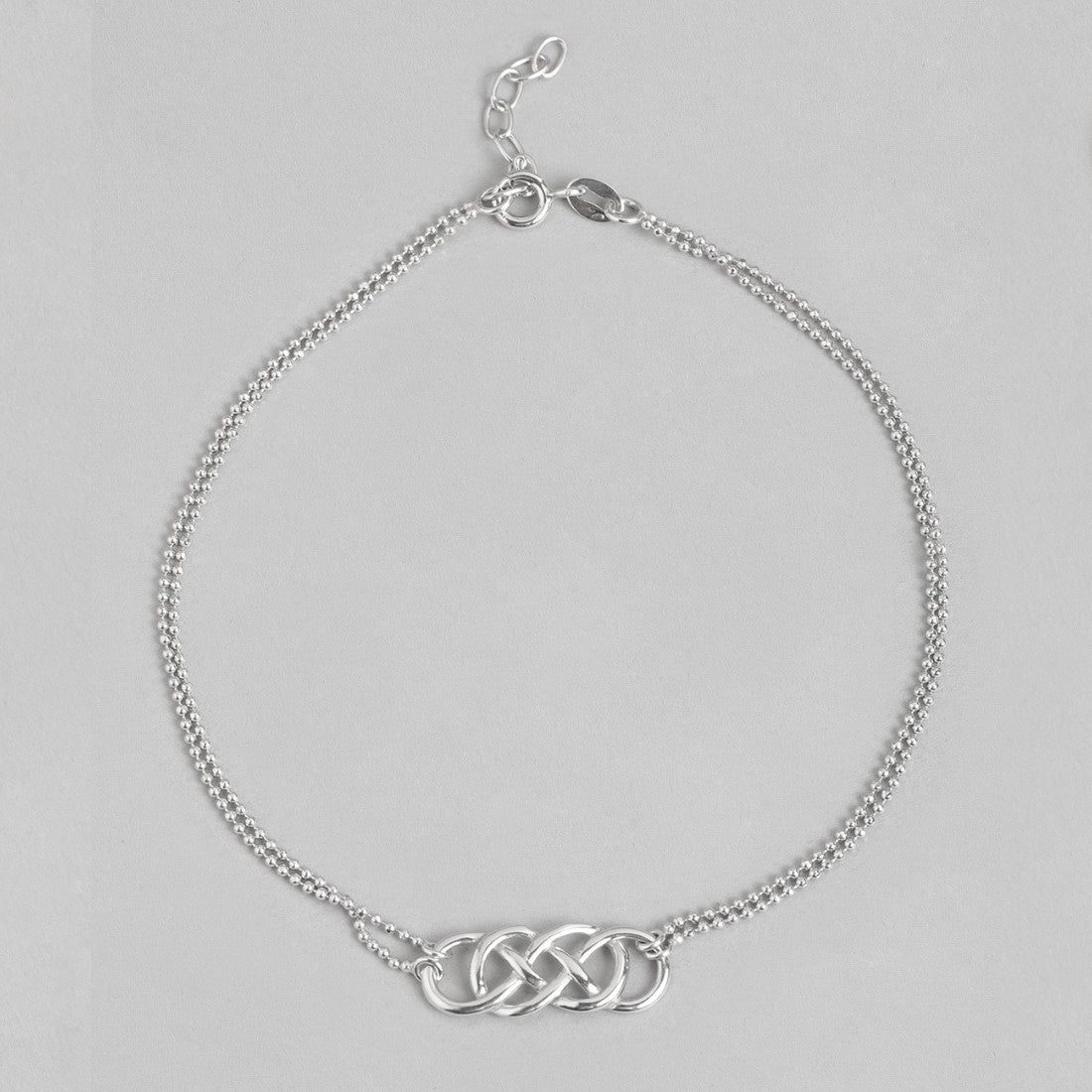 Double infinity 925 Sterling Silver Anklets