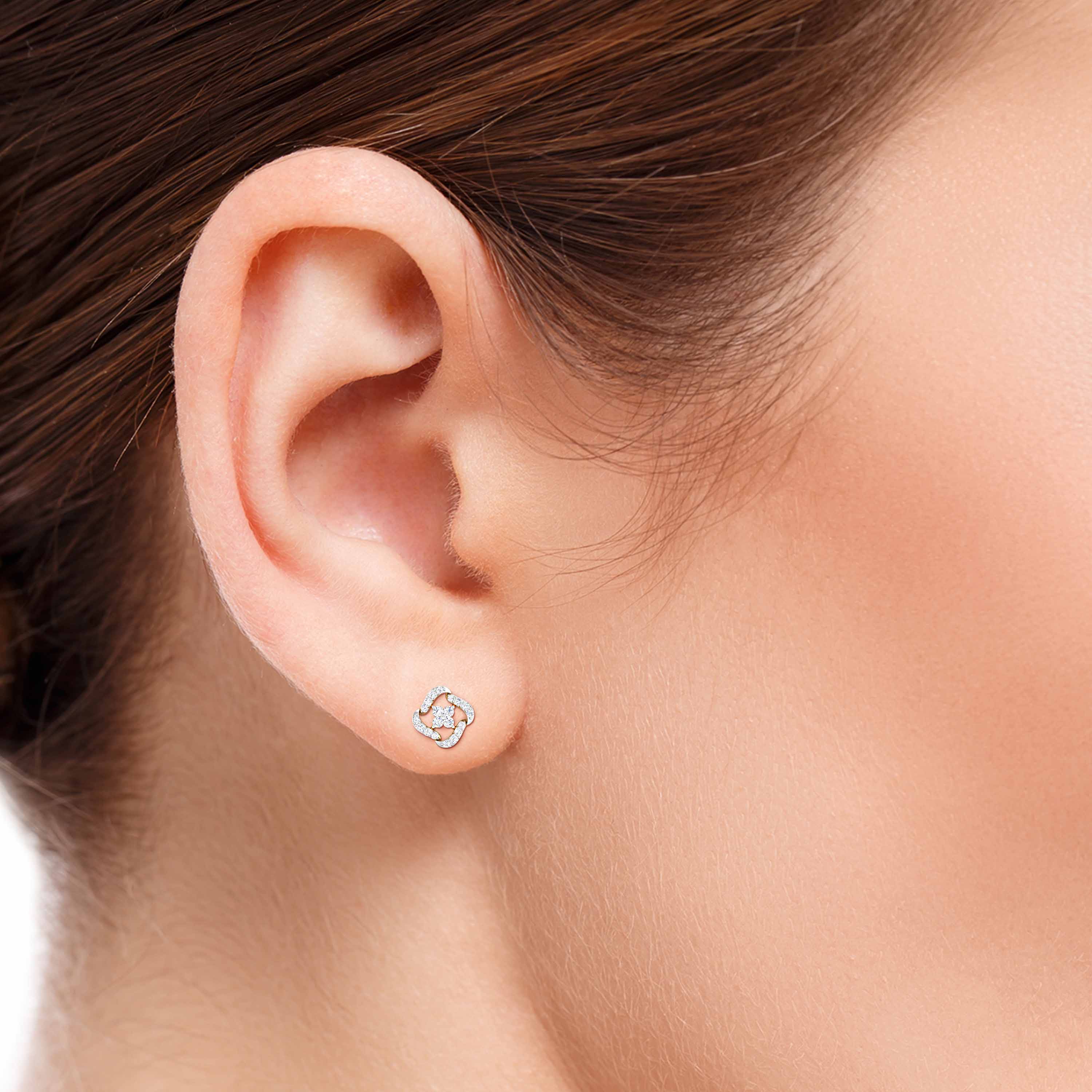 Twinkling Embrace Lab-Grown Diamond Stud Earrings