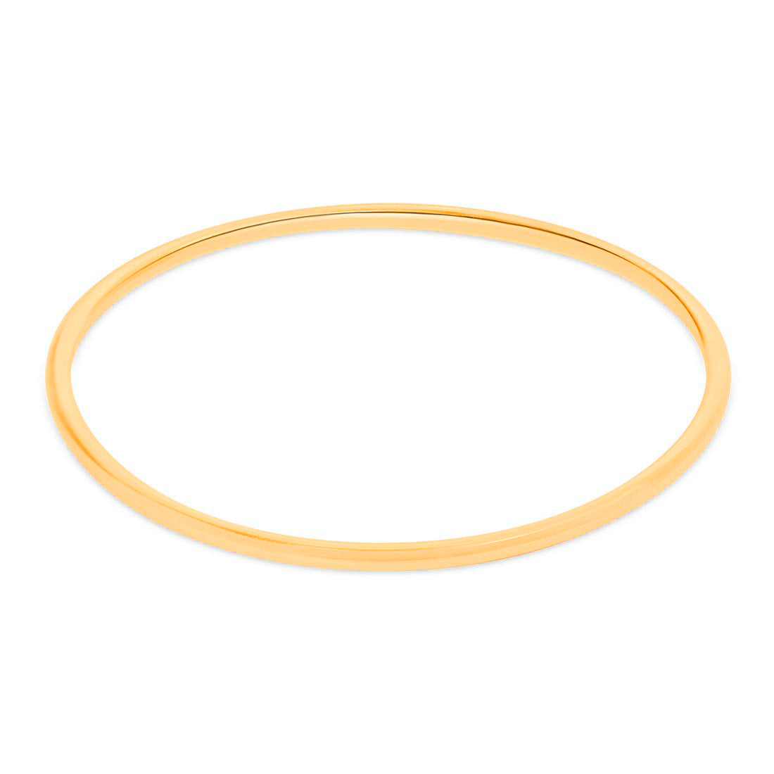 Classic Gold Plated 925 Sterling Silver Plain Bangle