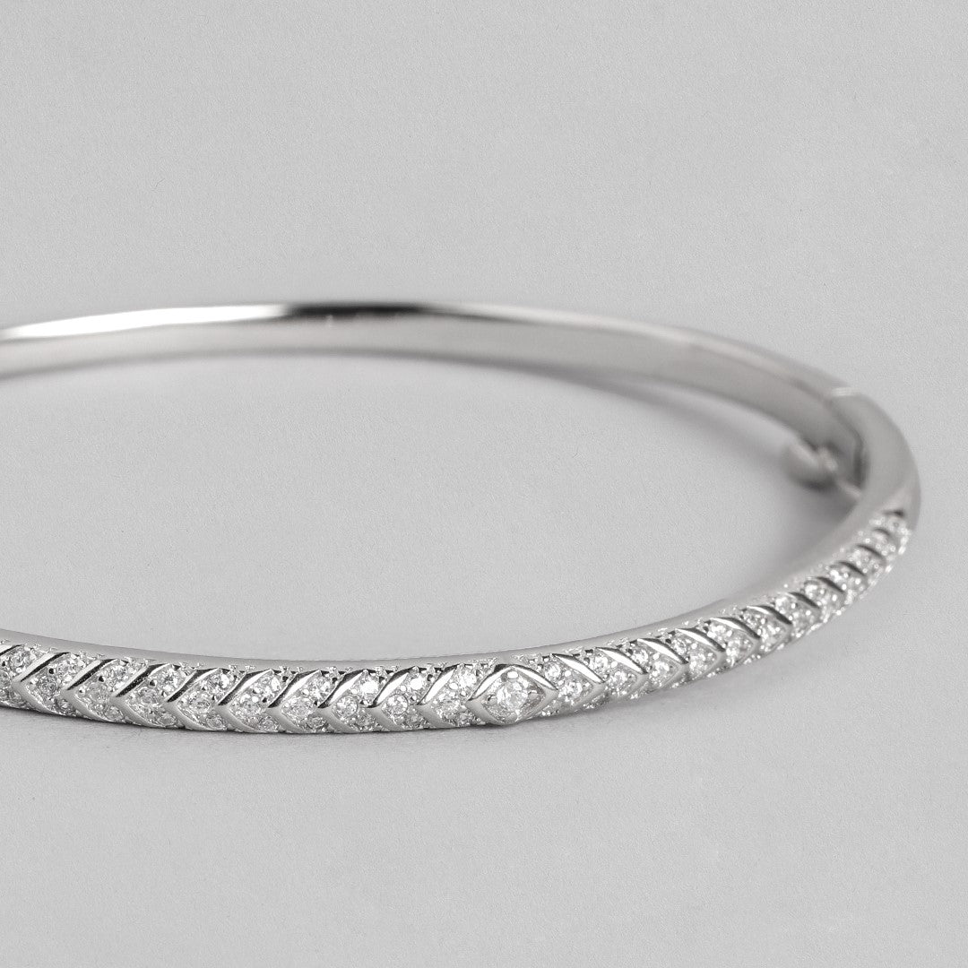 Classy 925 Sterling Silver Rhodium Plated Bracelet