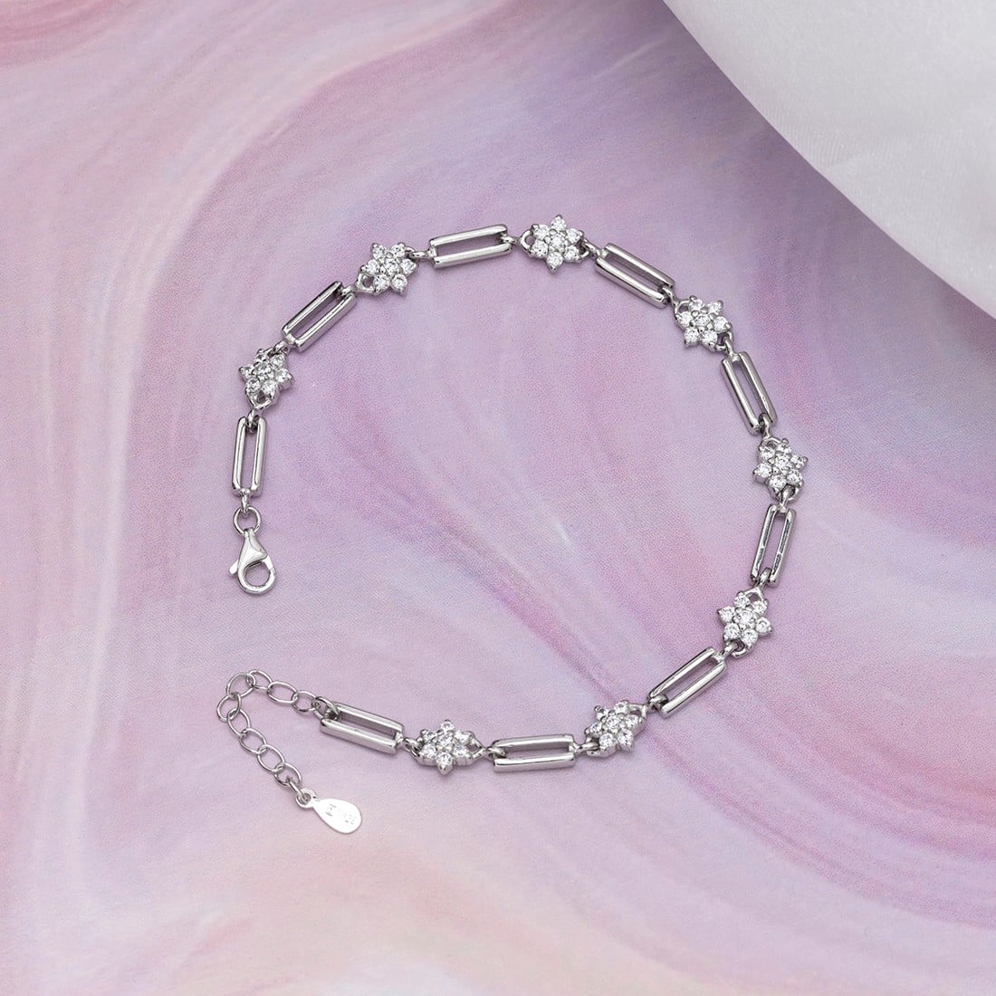 Floral Bond 925 Sterling Silver Bracelet