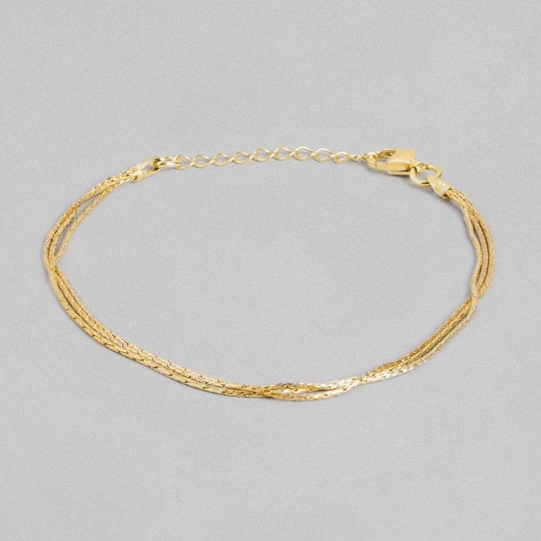 Chic 925 Sterling Silver Gold Plated Bracelet