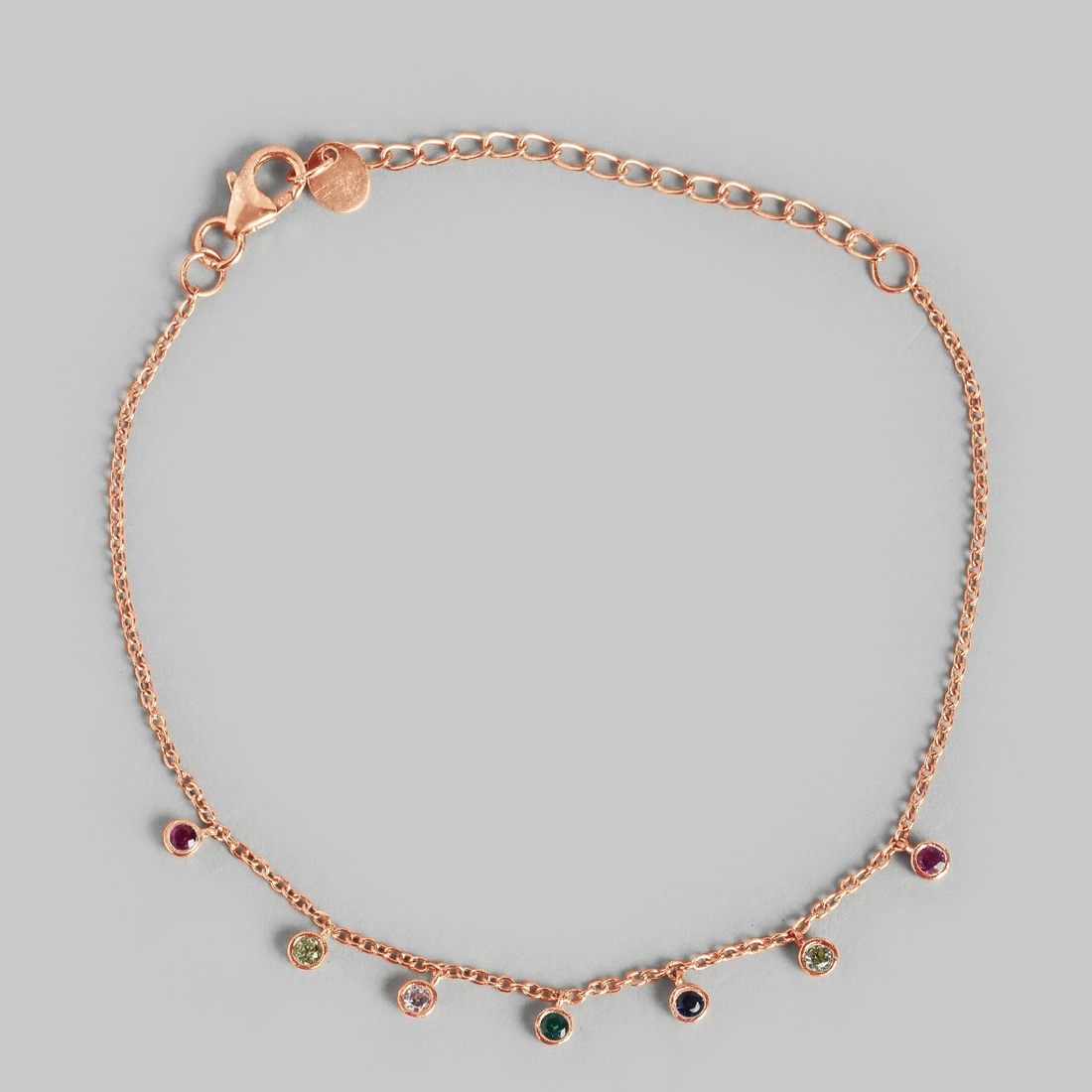 Dazzling Cascade Rose gold-Plated CZ 925 Sterling Silver Drop Bracelet