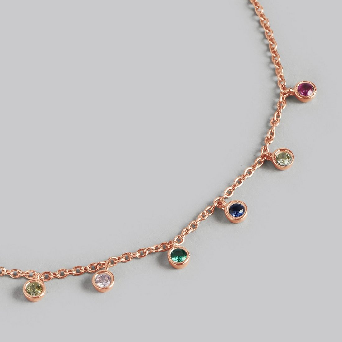 Dazzling Cascade Rose gold-Plated CZ 925 Sterling Silver Drop Bracelet