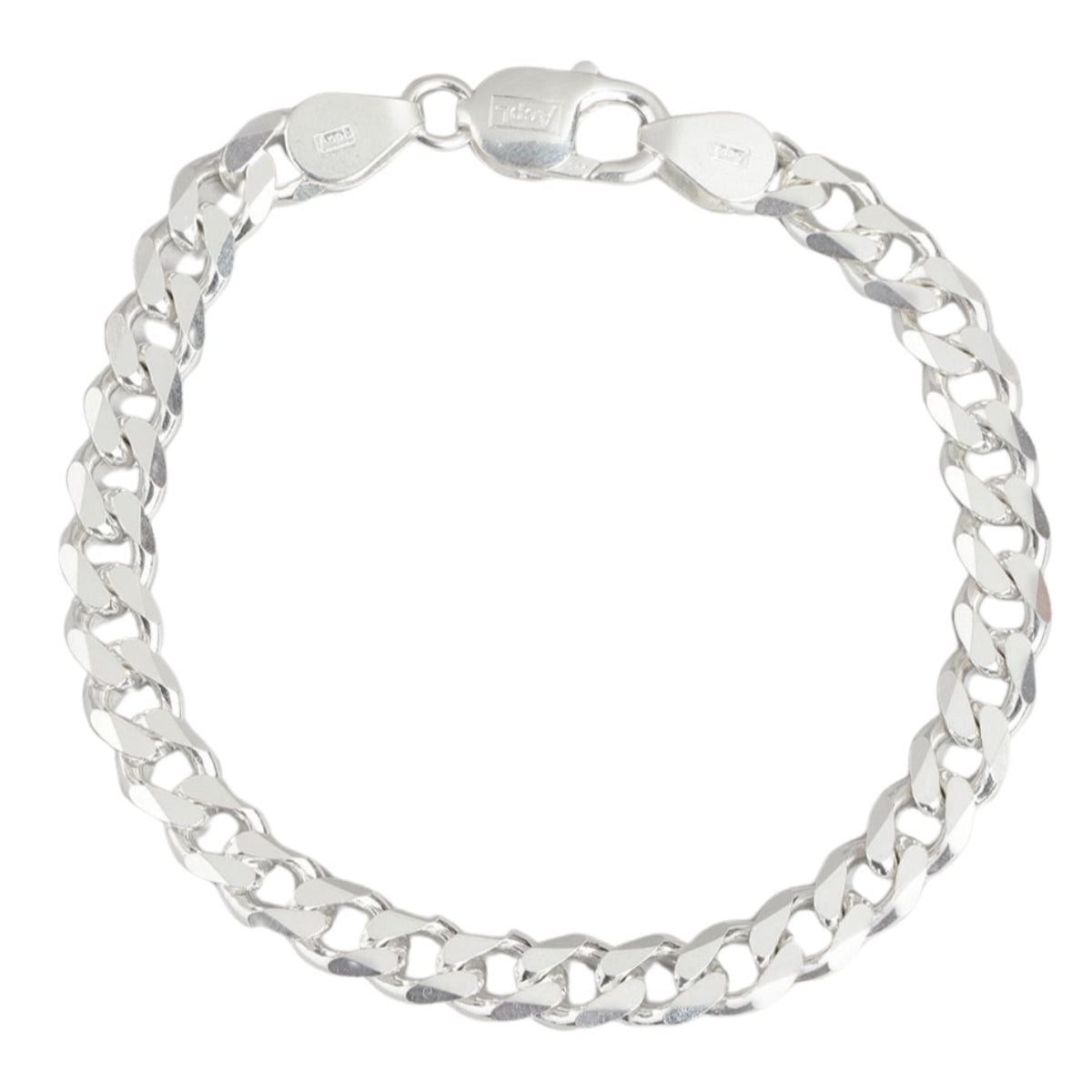 Classic Silver Elegance Men's 925 Sterling Silver Plated Bracelet