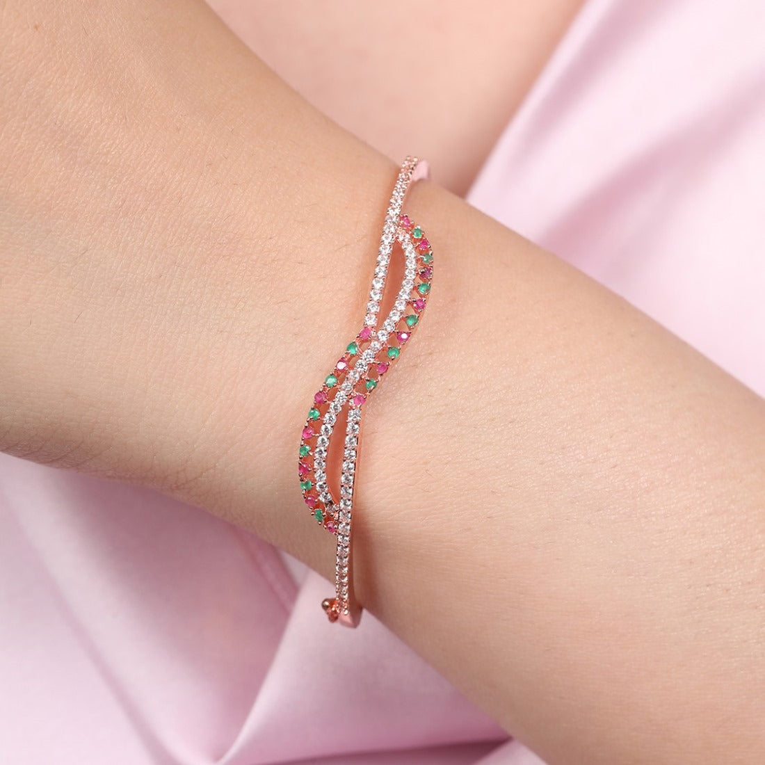 Radiant Glow Rose Gold Plated 925 Sterling Silver Bracelet