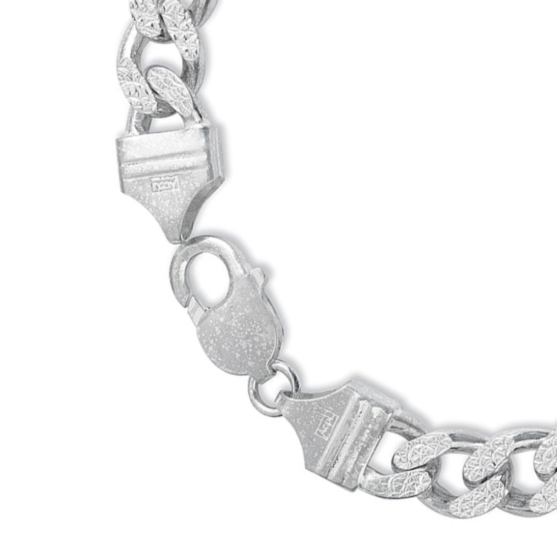 Elegant Masculinity Rhodium Plated 925 Sterling Silver Men's Bracelets