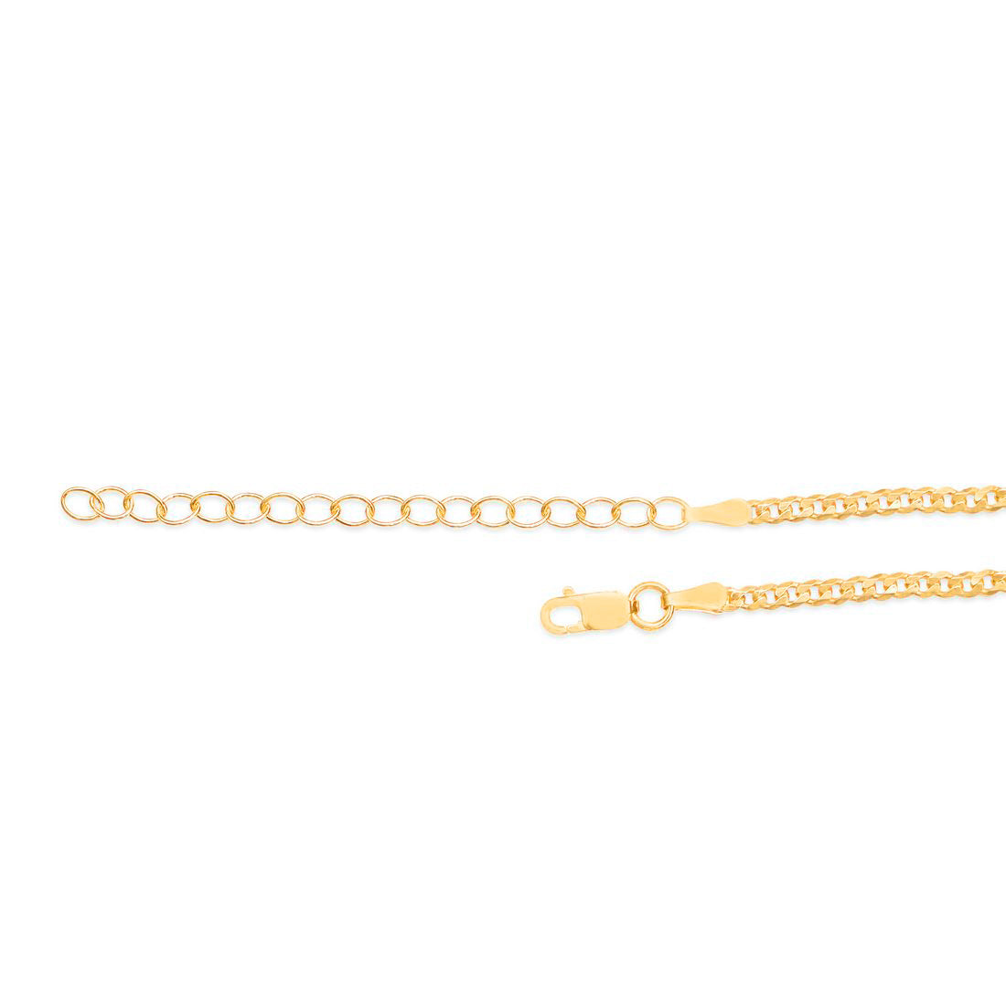 Minimalist Gold-Plated 925 Sterling Silver Women's Curb Chain Bracelet