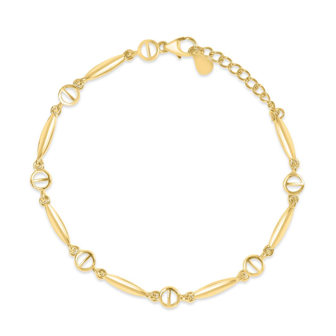 Divine Design Gold Plated 925 Sterling Silver Bracelet