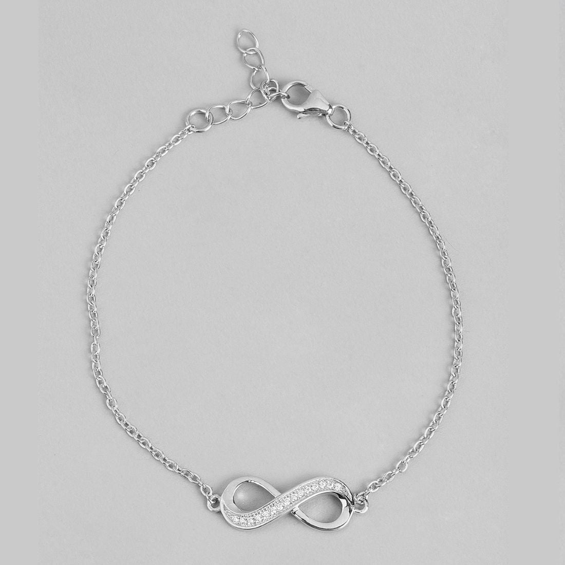 Timeless 925 Sterling Silver Infinity Bracelet Combo