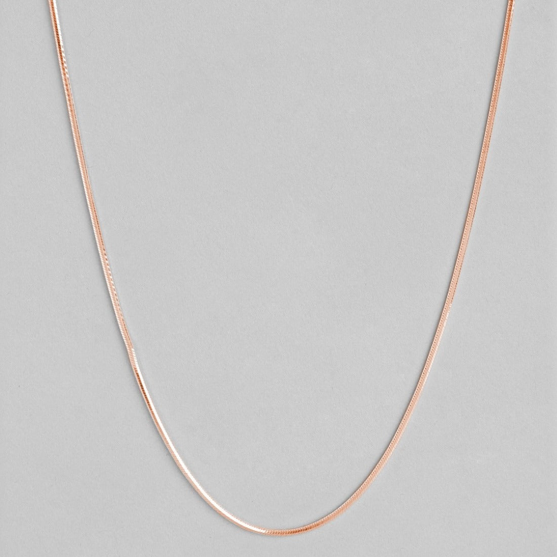 Sleek Serpent 925 Sterling Silver Men's Rose Gold Plated Chain