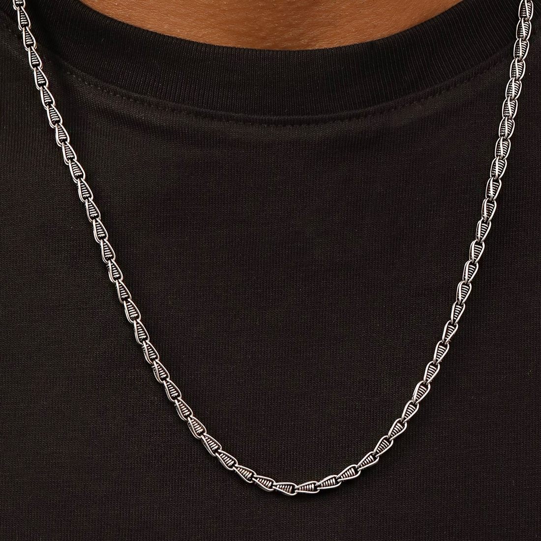 Majestic Rope 925 Sterling Silver Rhodium-Plated Men's Chain