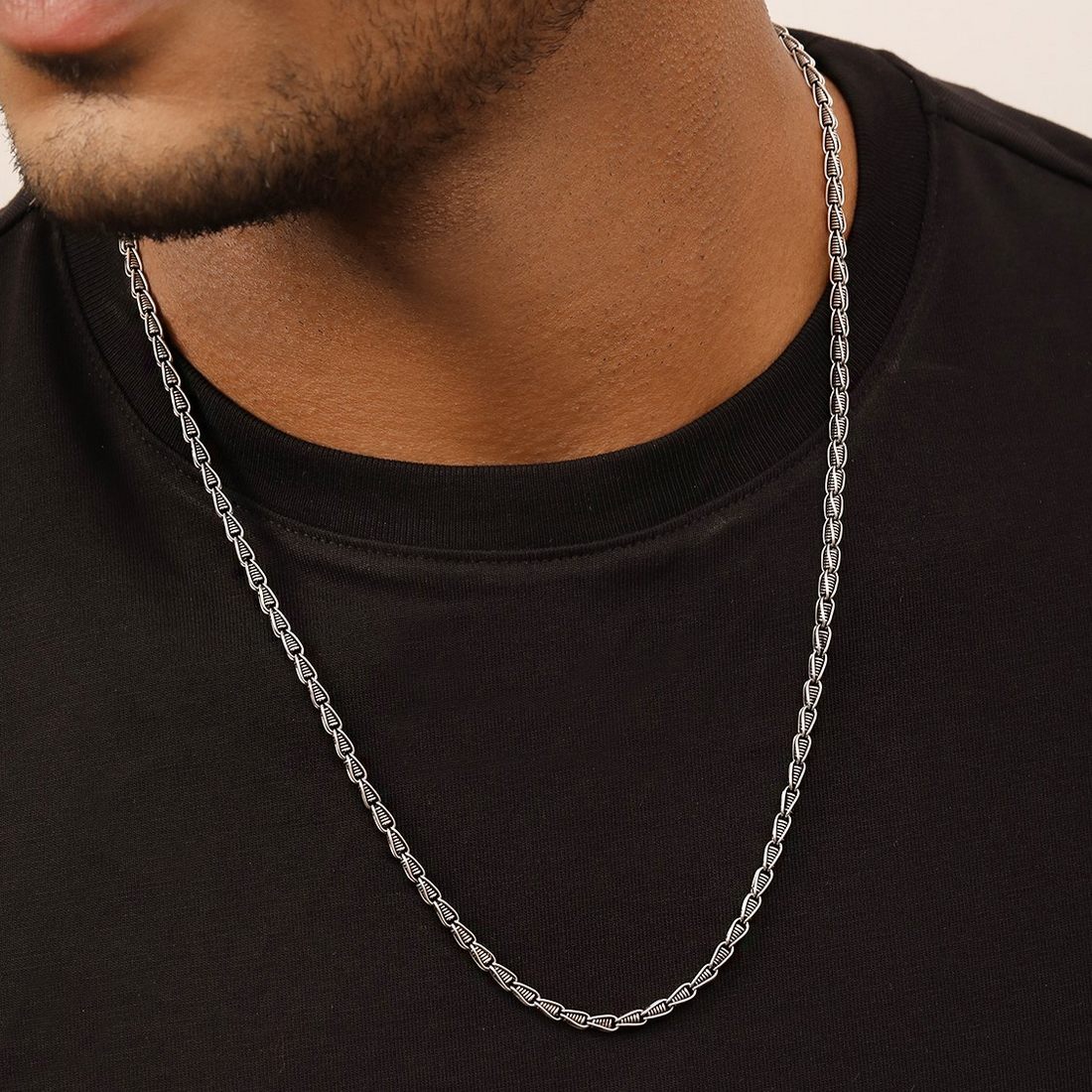 Majestic Rope 925 Sterling Silver Rhodium-Plated Men's Chain