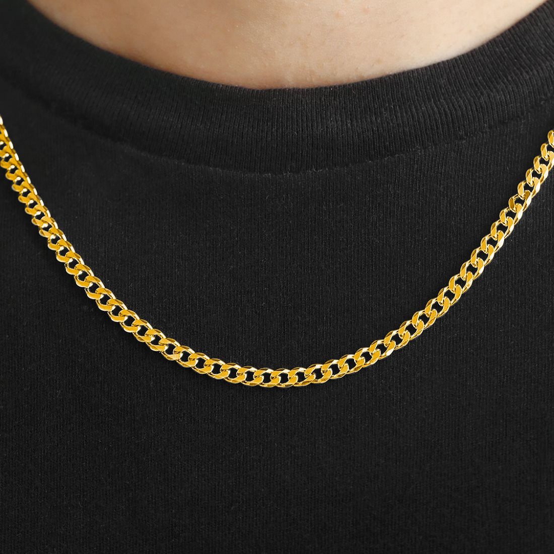 Dapper 925 Sterling Silver Gold Plated Curb Chain