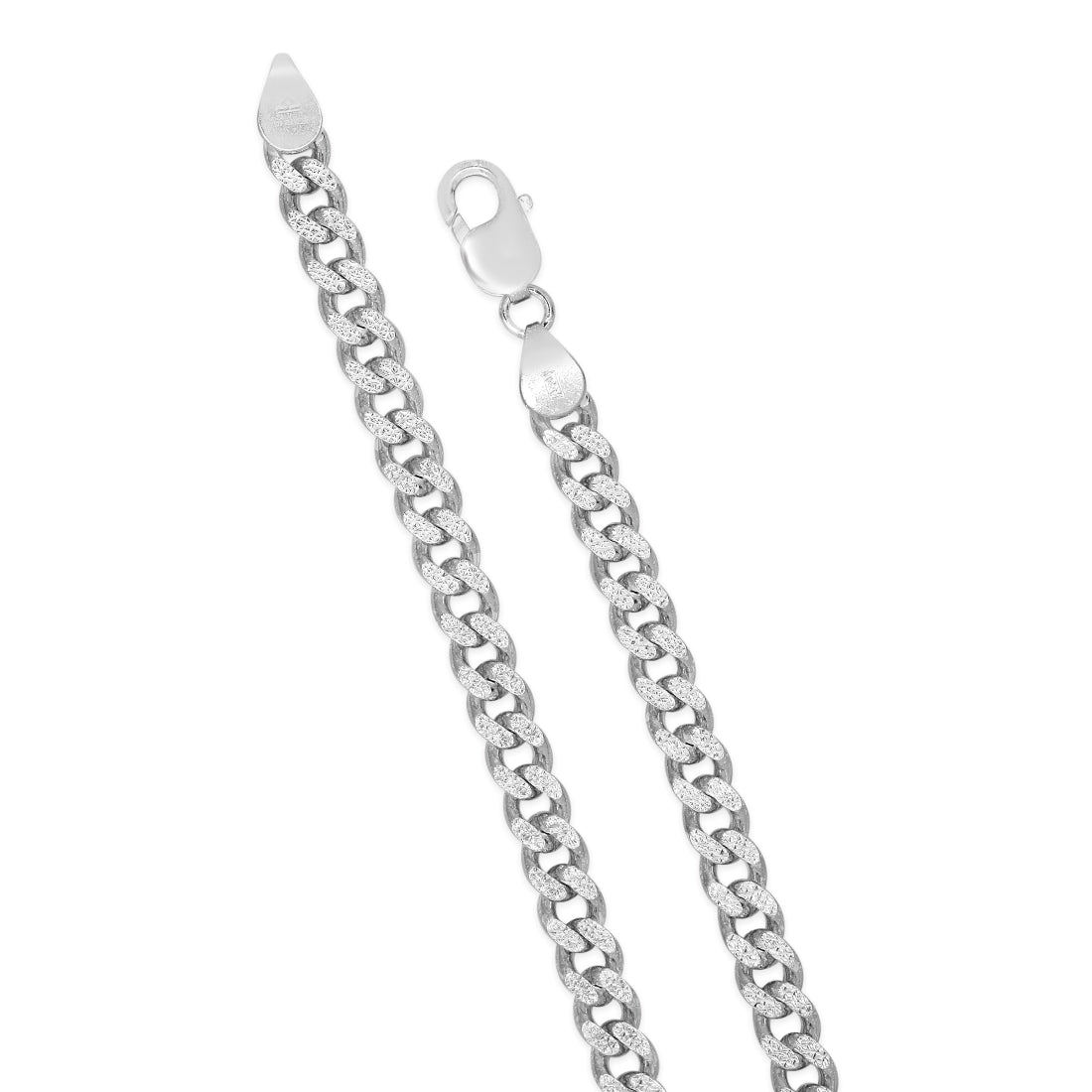 Masculine Links Rhodium Plated 925 Sterling Silver Men's Chain