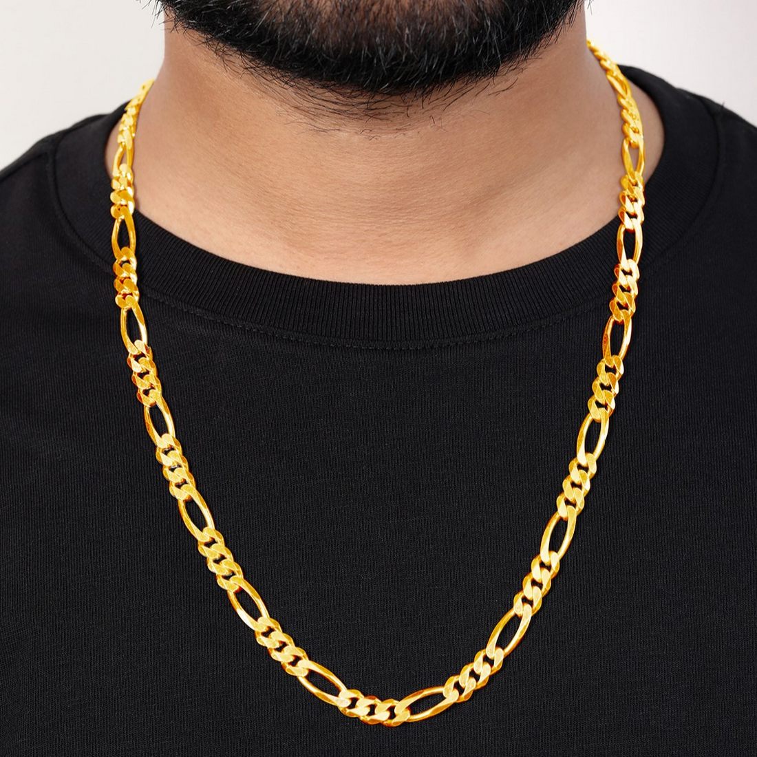 Refined Links Gold Plated 925 Sterling Silver Men's Chain