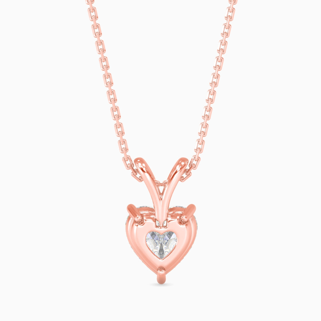 1 CT Heart Solitaire Pendant with Lab-Grown Diamond without Chain