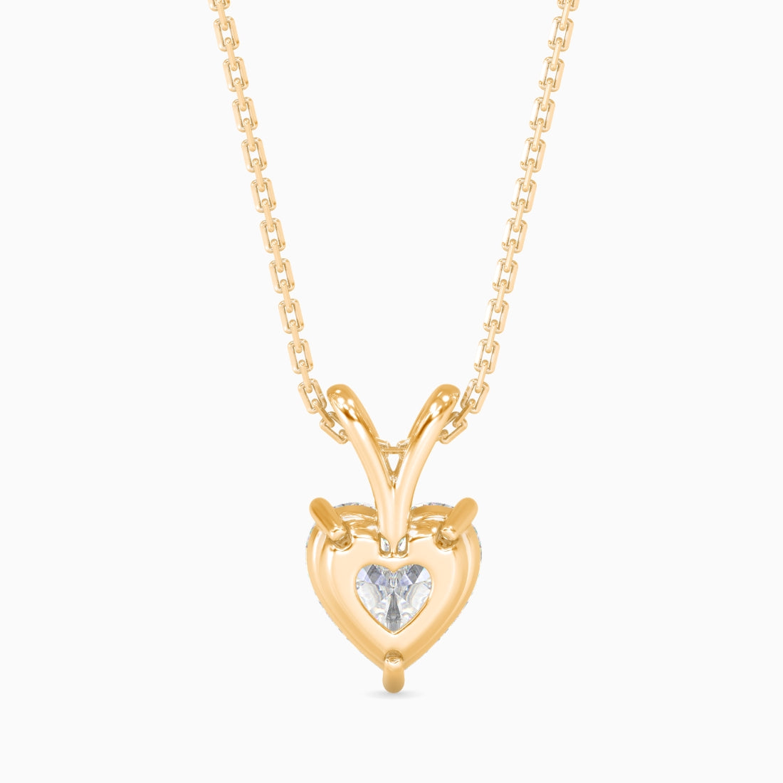 Solitaire Heart Lab-Grown Diamond Pendant without Chain