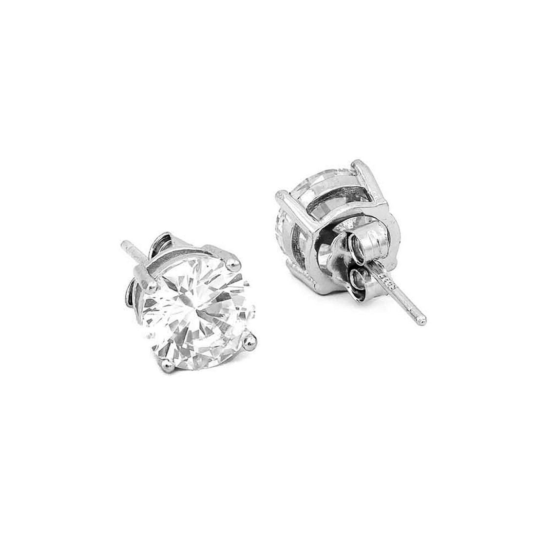 Nebula Round Stud 925 Silver Earrings