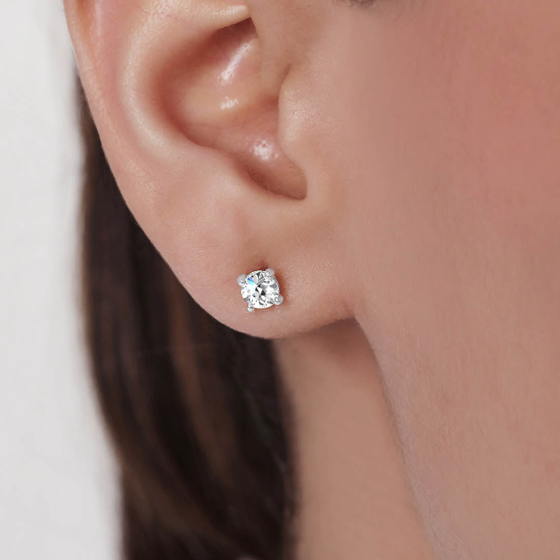 Sensational Solitaire 925 Silver Earrings