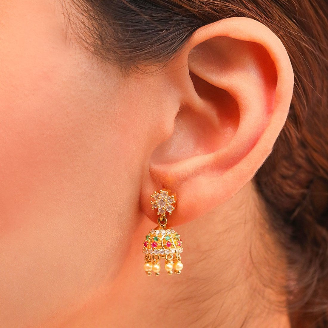 Golden Elegance Gold-Plated 925 Sterling Silver Drop Earrings