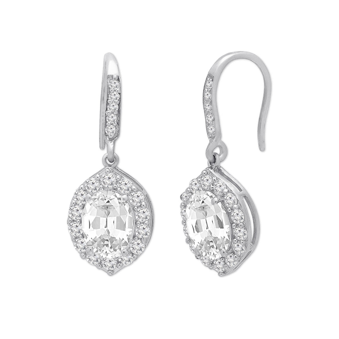 Elegance in Descent Rhodium-Plated 925 Sterling Silver Earrings